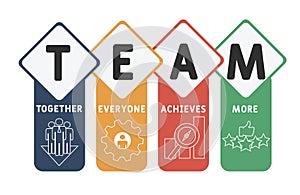 Team - Together Everyone Achieves More acronym, business concept. photo